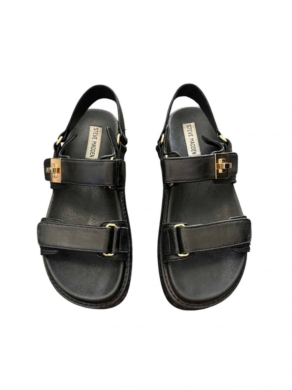 Steve Madden Bigmona Platform Sandals Black 7